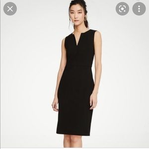 Ann Taylor Split-neck Sheath Dress in Stretch